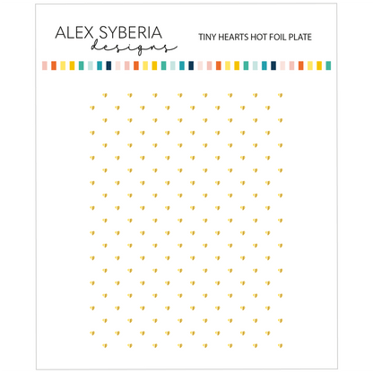 Alex Syberia Designs Tiny Hearts Hot Foil Plate - CraftSource Market: Craft Supplies & Kits Foiling and Letterpress