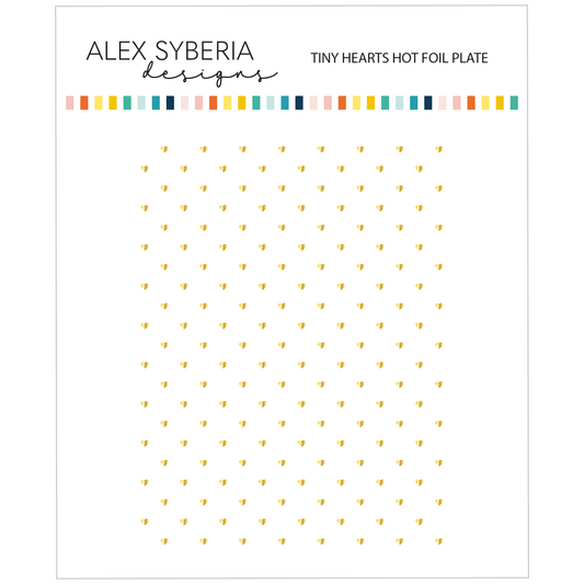 Alex Syberia Designs Tiny Hearts Hot Foil Plate - CraftSource Market: Craft Supplies & Kits Foiling and Letterpress