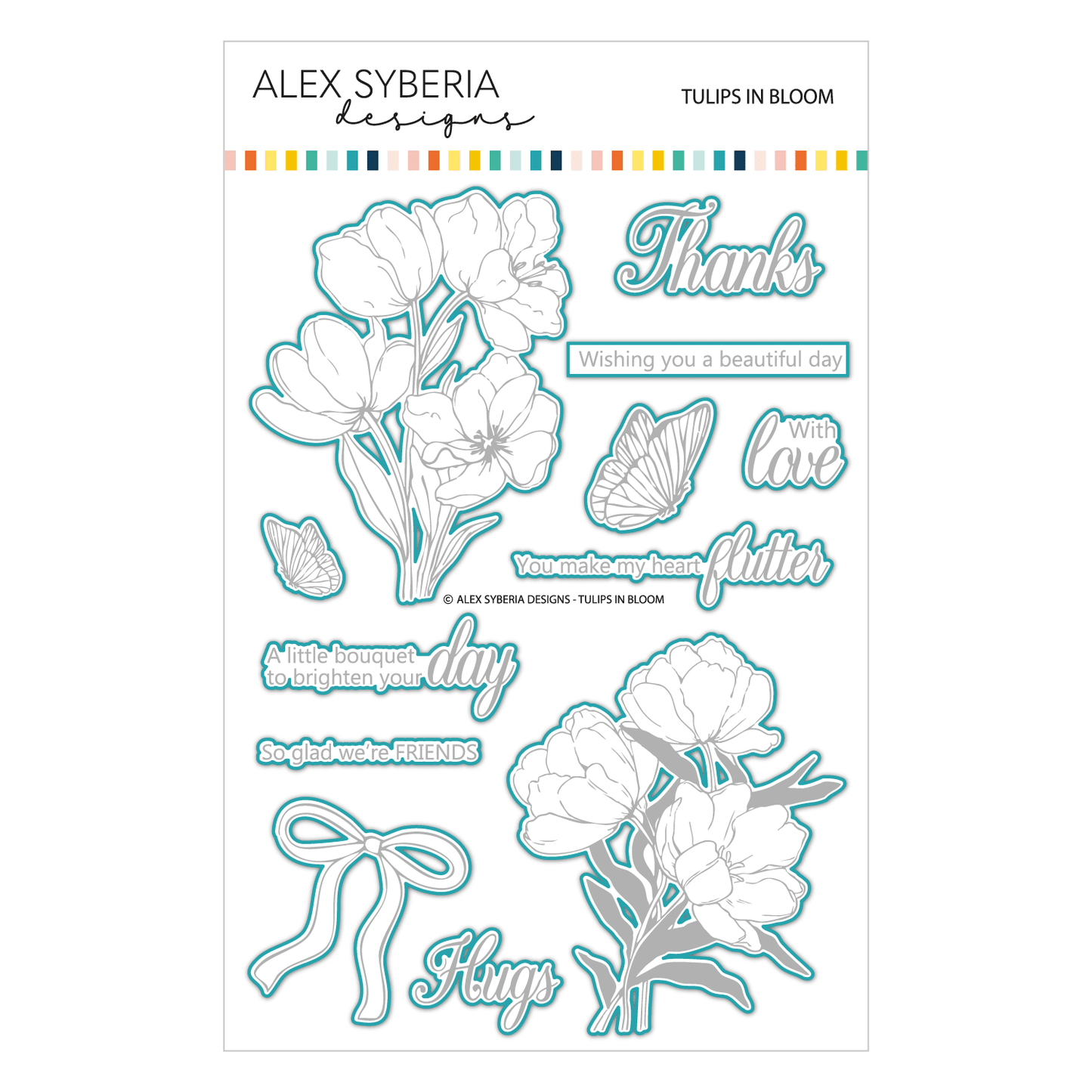 Alex Syberia Designs Tulips in Bloom Die Set - CraftSource Market: Craft Supplies & Kits Papercraft > Dies > Metal Cutting Dies