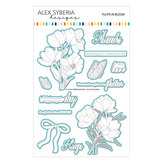 Alex Syberia Designs Tulips in Bloom Die Set - CraftSource Market: Craft Supplies & Kits Papercraft > Dies > Metal Cutting Dies