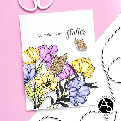 Alex Syberia Designs Tulips in Bloom Stamp Set - CraftSource Market: Craft Supplies & Kits Papercraft > Stamps > Photopolymer Stamps