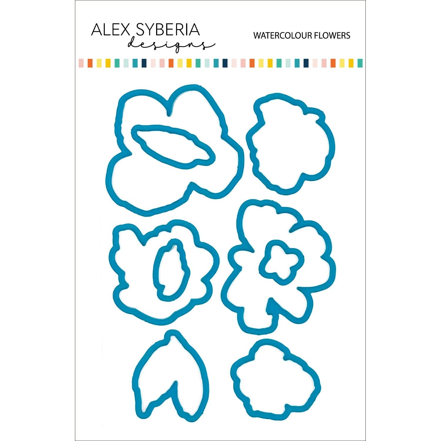 Alex Syberia Designs Watercolour Flowers Die Set - CraftSource Market: Craft Supplies & Kits Papercraft > Dies > Metal Cutting Dies
