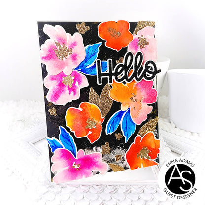 Alex Syberia Designs Watercolour Flowers Stamp Set - CraftSource Market: Craft Supplies & Kits Papercraft > Stamps > Photopolymer Stamps