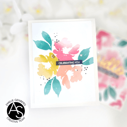 Alex Syberia Designs Watercolour Flowers Stamp Set - CraftSource Market: Craft Supplies & Kits Papercraft > Stamps > Photopolymer Stamps