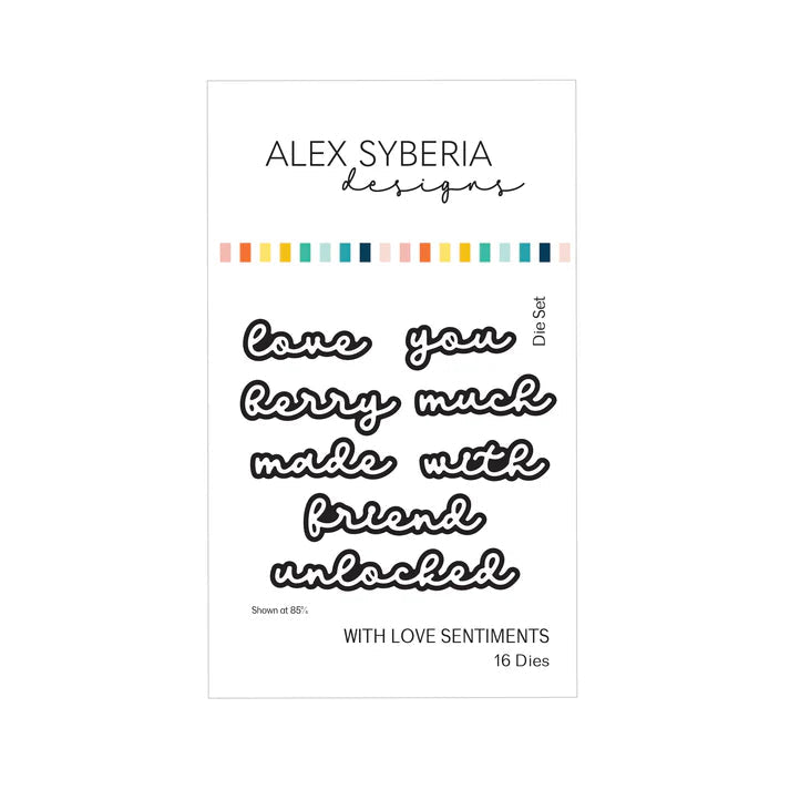 Alex Syberia Designs With Love Sentiments Die Set - CraftSource Market: Craft Supplies & Kits Papercraft > Dies > Metal Cutting Dies