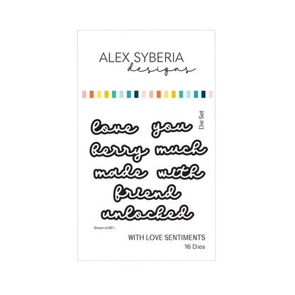 Alex Syberia Designs With Love Sentiments Die Set - CraftSource Market: Craft Supplies & Kits Papercraft > Dies > Metal Cutting Dies