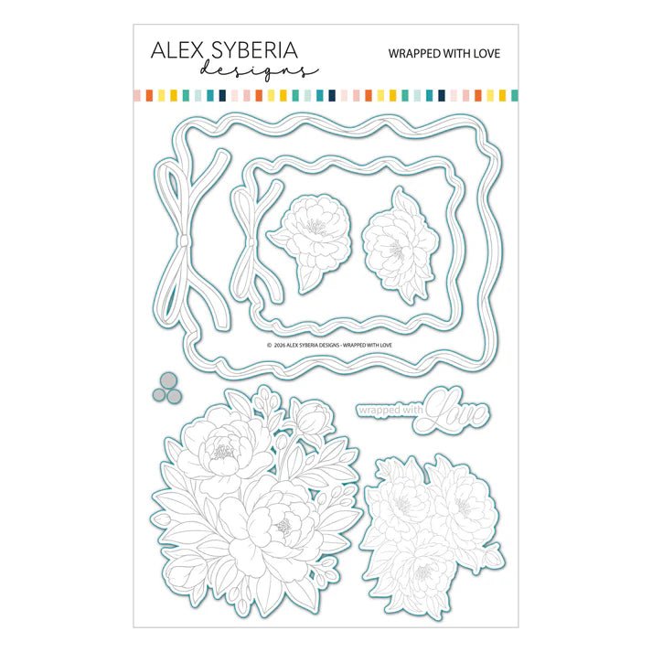 Alex Syberia Designs Wrapped with Love Die Set - CraftSource Market: Craft Supplies & Kits Papercraft > Dies > Metal Cutting Dies