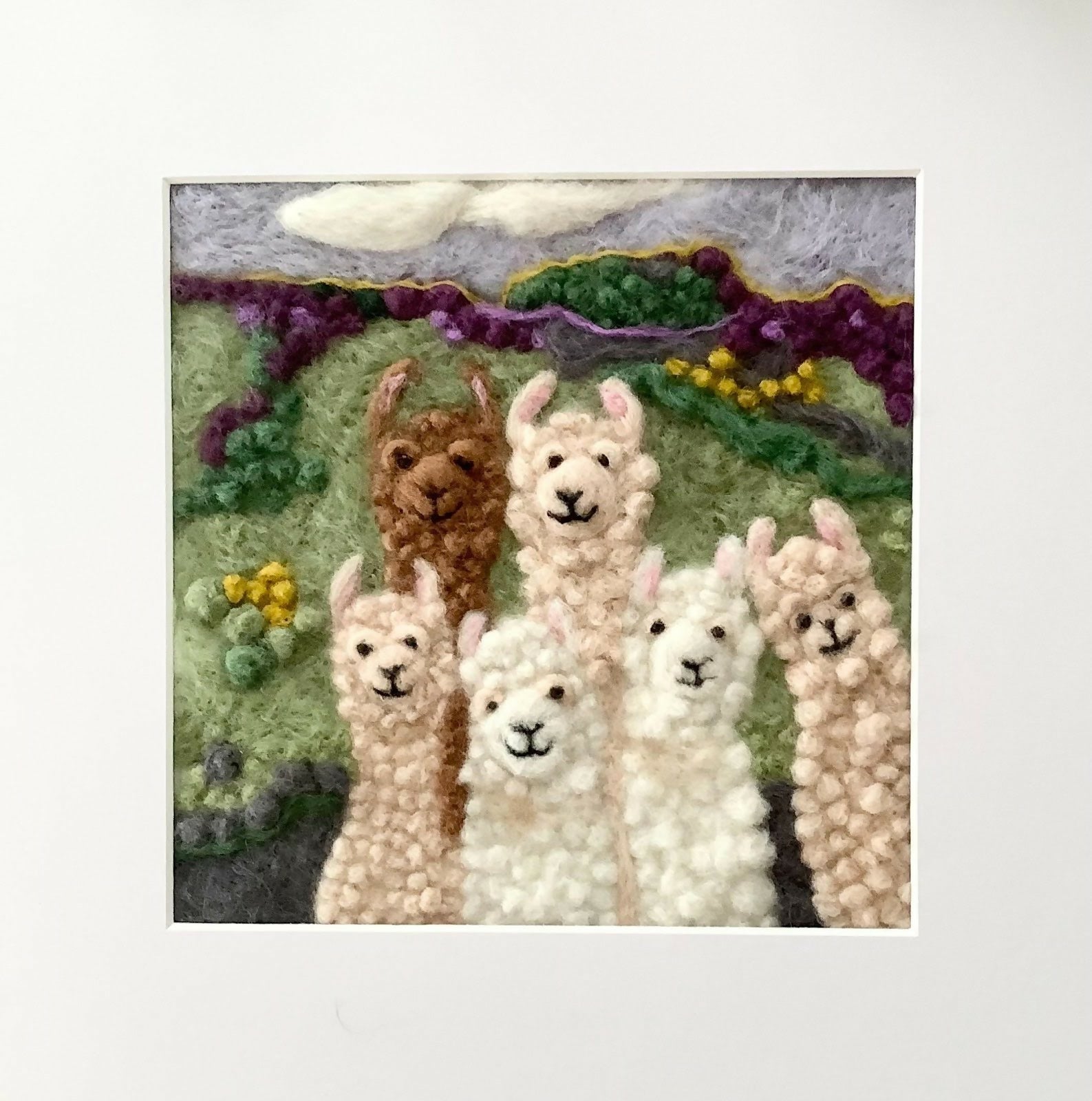 Alpaca Herd Felted Picture Kit - CraftSource Market: Craft Supplies & Kits