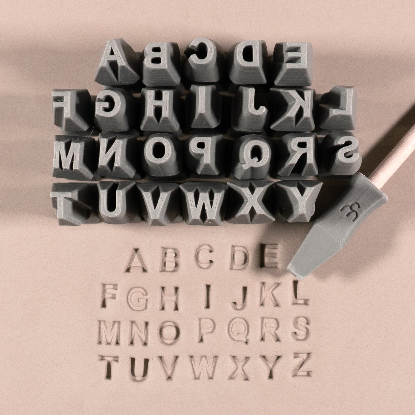 Alphabet Stamp Set | All Caps | Arial Bold Font | 7mm Width - CraftSource Market: Craft Supplies & Kits Stamps