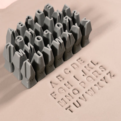 Alphabet Stamp Set | All Caps | Arial Bold Font | 7mm Width - CraftSource Market: Craft Supplies & Kits Stamps