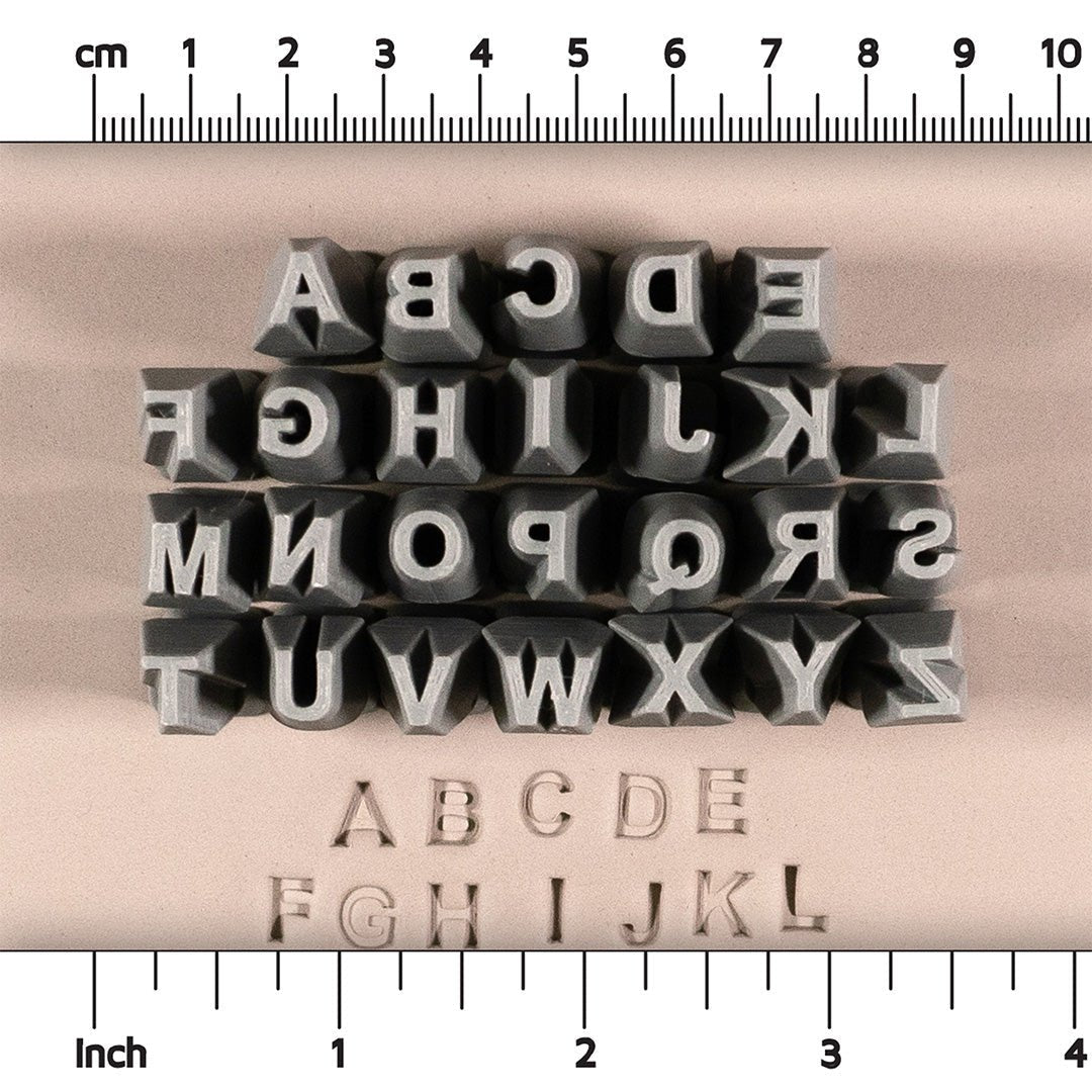 Alphabet Stamp Set | All Caps | Arial Bold Font | 7mm Width - CraftSource Market: Craft Supplies & Kits Stamps