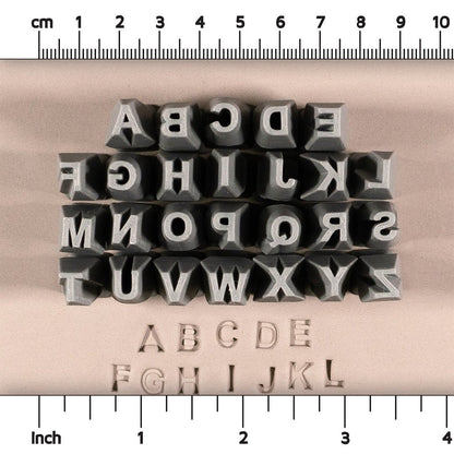 Alphabet Stamp Set | All Caps | Arial Bold Font | 7mm Width - CraftSource Market: Craft Supplies & Kits Stamps