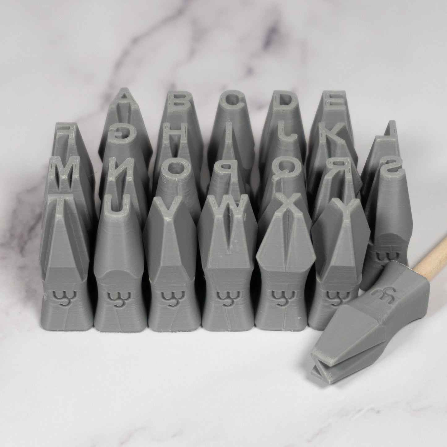 Alphabet Stamp Set | All Caps | Arial Bold Font | 7mm Width - CraftSource Market: Craft Supplies & Kits Stamps