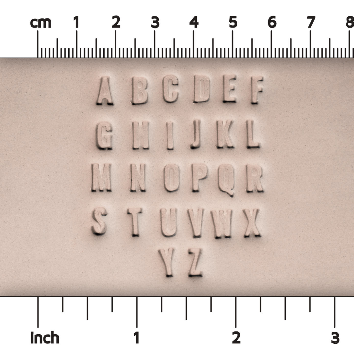 Alphabet Stamp Set | All Caps | Oswald Bold Font | 7mm Width