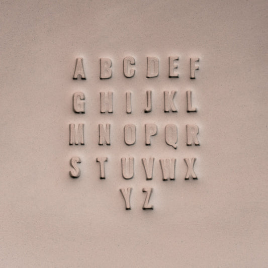 Alphabet Stamp Set | All Caps | Oswald Bold Font | 7mm Width - CraftSource Market: Craft Supplies & Kits Stamps