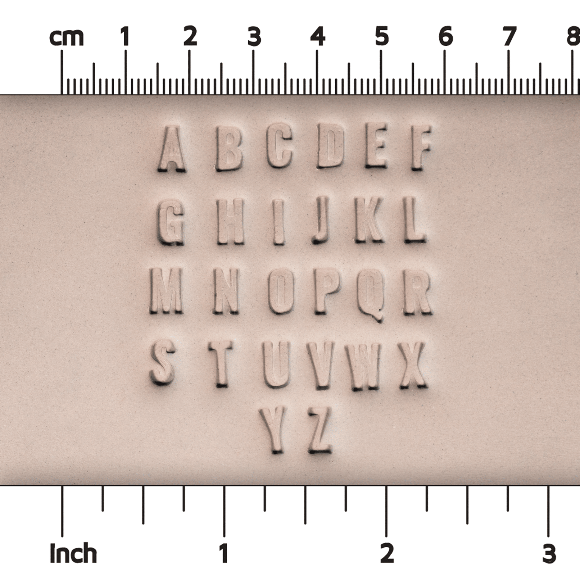 Alphabet Stamp Set | All Caps | Oswald Bold Font | 7mm Width - CraftSource Market: Craft Supplies & Kits Stamps
