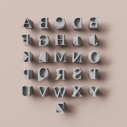 Alphabet Stamp Set | All Caps | Times New Roman Font - CraftSource Market: Craft Supplies & Kits Stamps