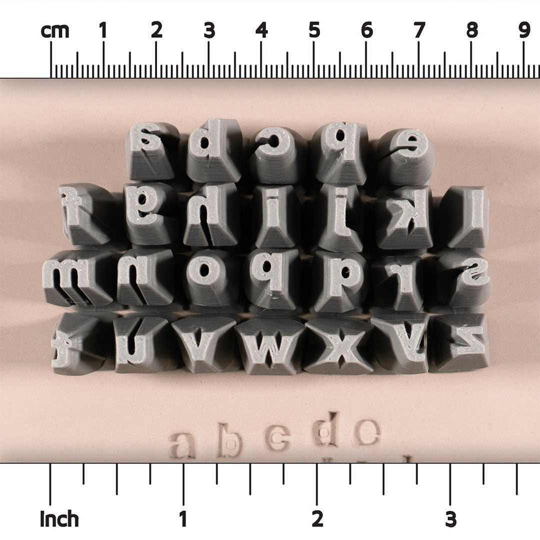 Alphabet Stamp Set | Lowercase | Arial Bold Font | 7mm Width - CraftSource Market: Craft Supplies & Kits Stamps