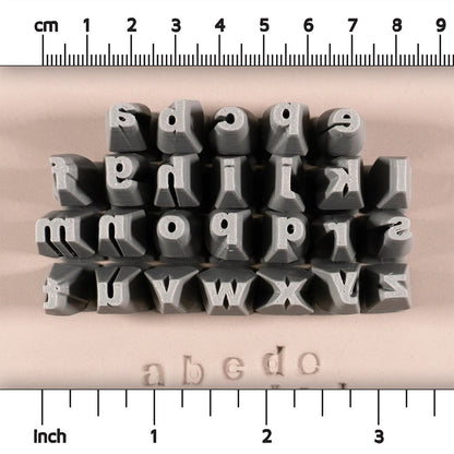 Alphabet Stamp Set | Lowercase | Arial Bold Font | 7mm Width - CraftSource Market: Craft Supplies & Kits Stamps