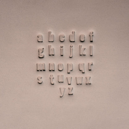 Alphabet Stamp Set | Lowercase | Oswald Bold Font | 7mm Width - CraftSource Market: Craft Supplies & Kits Stamps