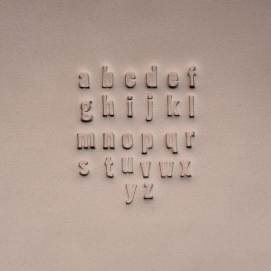 Alphabet Stamp Set | Lowercase | Oswald Bold Font | 7mm Width - CraftSource Market: Craft Supplies & Kits Stamps