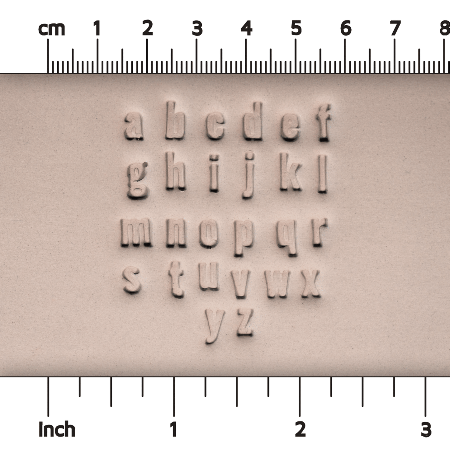 Alphabet Stamp Set | Lowercase | Oswald Bold Font | 7mm Width - CraftSource Market: Craft Supplies & Kits Stamps