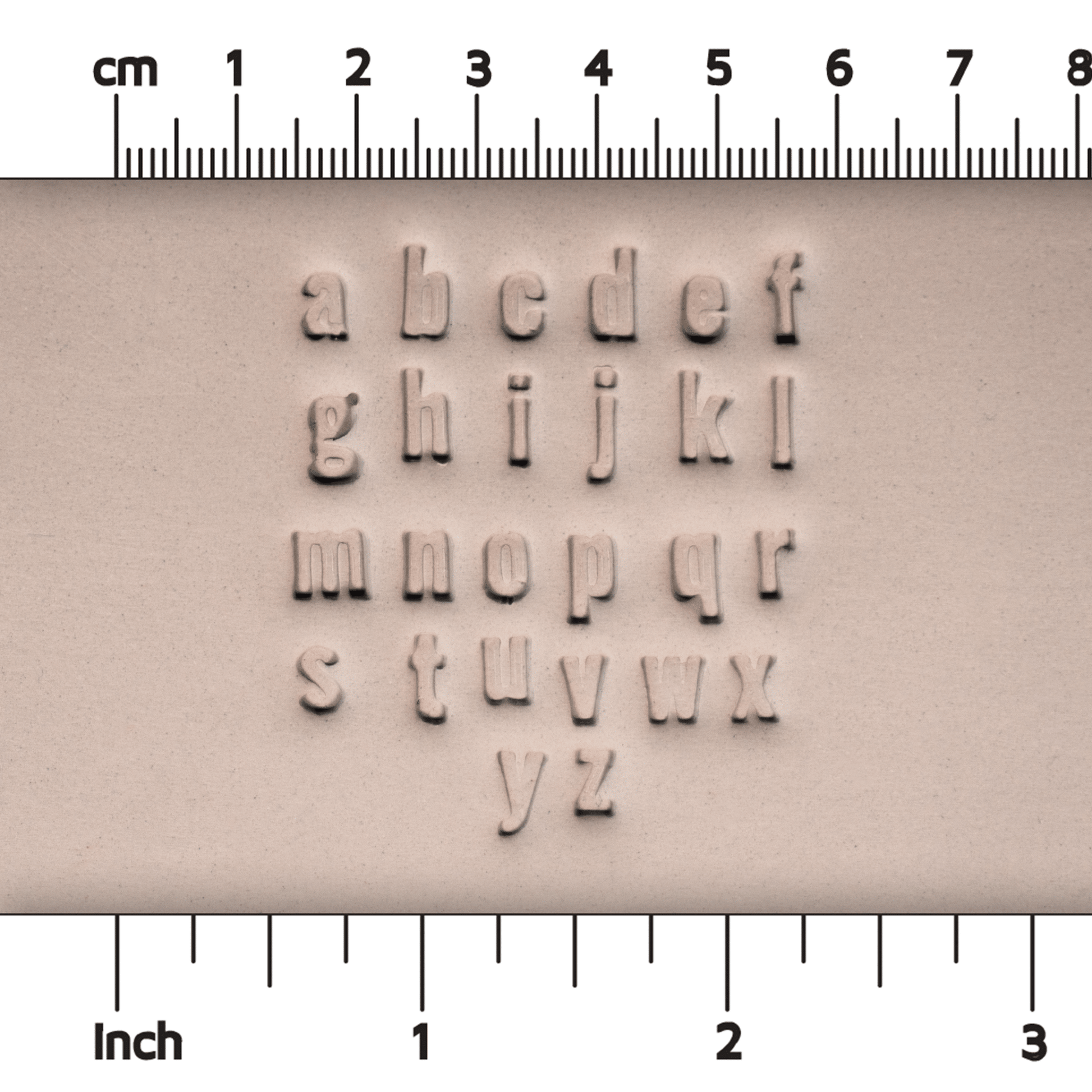Alphabet Stamp Set | Lowercase | Oswald Bold Font | 7mm Width - CraftSource Market: Craft Supplies & Kits Stamps