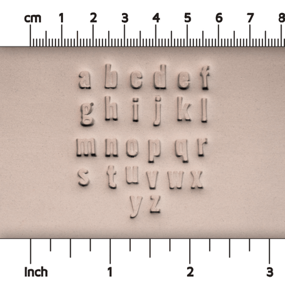Alphabet Stamp Set | Lowercase | Oswald Bold Font | 7mm Width - CraftSource Market: Craft Supplies & Kits Stamps