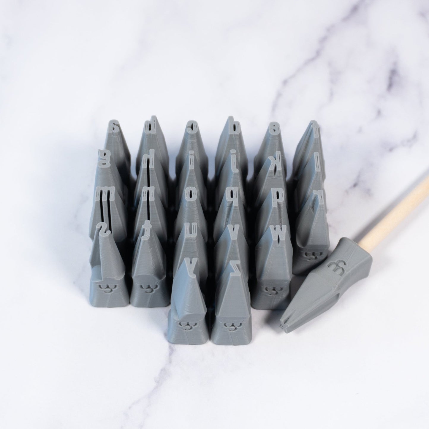 Alphabet Stamp Set | Lowercase | Oswald Bold Font | 7mm Width - CraftSource Market: Craft Supplies & Kits Stamps