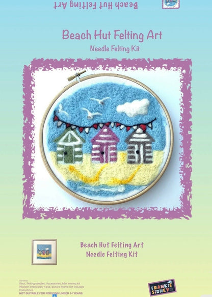 Beach Huts Felted Picture Kit - CraftSource Market: Craft Supplies & Kits