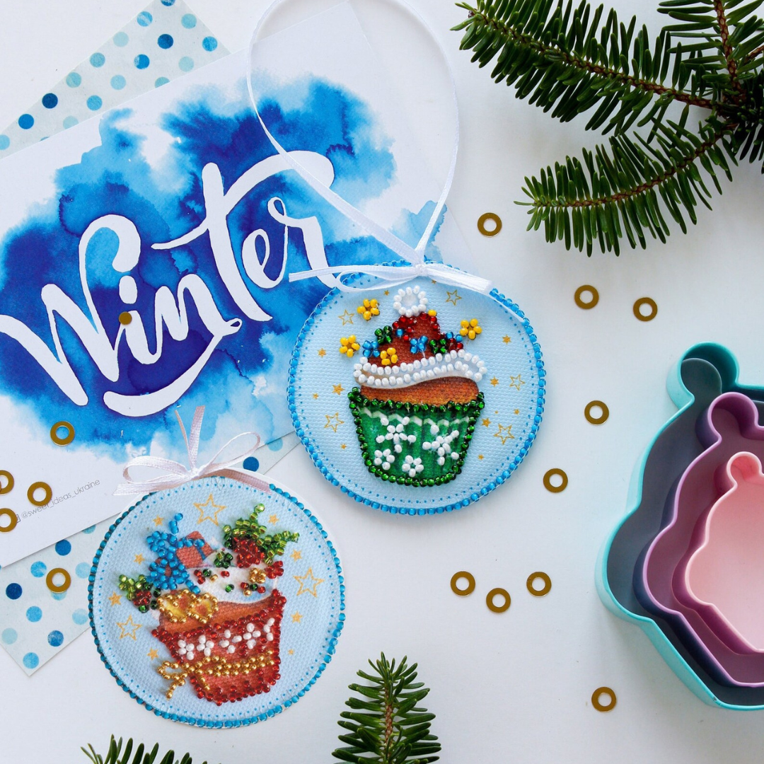 Bead Embroidery Kit - New Year Sweets - CraftSource Market: Craft Supplies & Kits Beading Kit