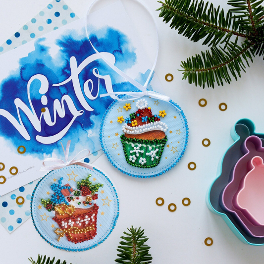 Bead Embroidery Kit - New Year Sweets - CraftSource Market: Craft Supplies & Kits Beading Kit