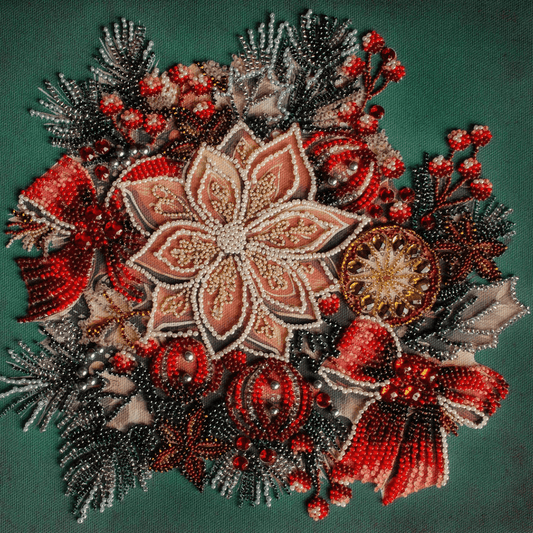 Bead Embroidery Kit - The Taste Of Christmas Beading Kit - CraftSource Market: Craft Supplies & Kits Beading Kit