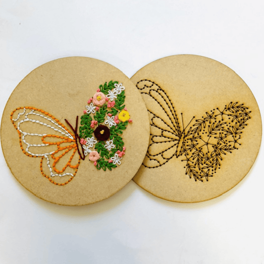Butterfly Embroidery Kit - CraftSource Market: Craft Supplies & Kits Embroidery