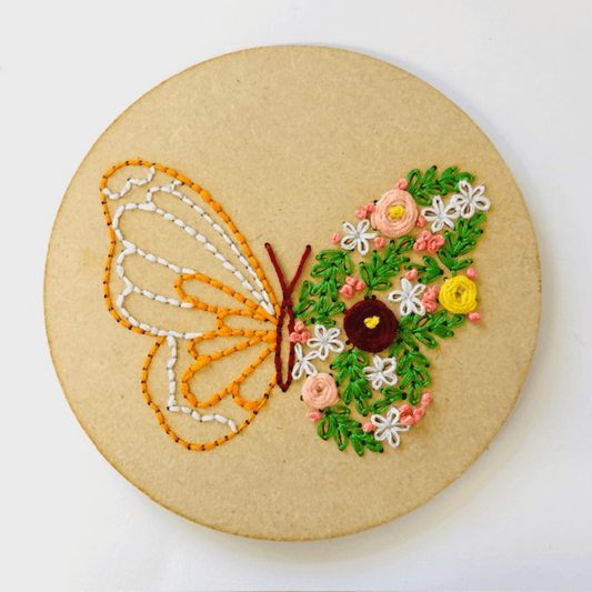 Butterfly Embroidery Kit - CraftSource Market: Craft Supplies & Kits Embroidery
