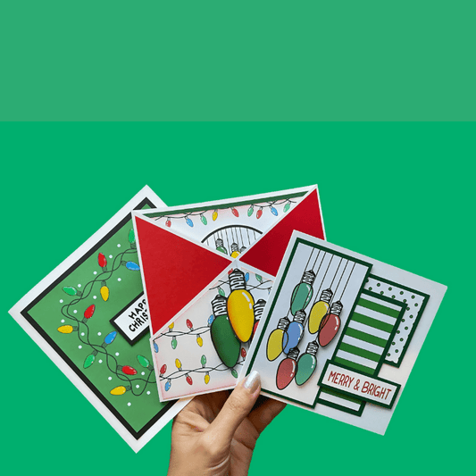 Card Making Kit - Christmas Lights - CraftSource Market: Craft Supplies & Kits