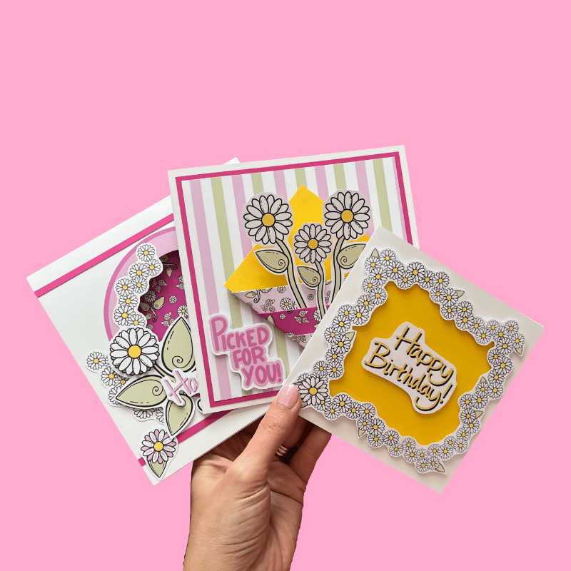 Card Making Kit - Whimsy Daisy Birthday - CraftSource Market: Craft Supplies & Kits
