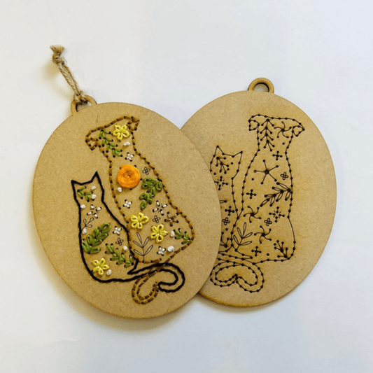 Cat & Dog Embroidery Kit - CraftSource Market: Craft Supplies & Kits Embroidery