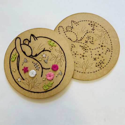 Cat Embroidery Kit - CraftSource Market: Craft Supplies & Kits Embroidery