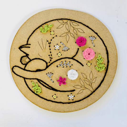 Cat Embroidery Kit - CraftSource Market: Craft Supplies & Kits Embroidery
