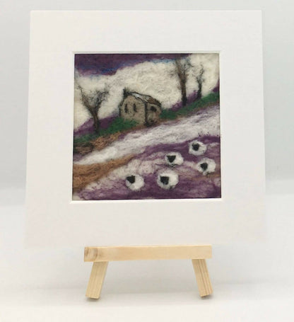 Cottage scene Mini Picture Felting Kit - CraftSource Market: Craft Supplies & Kits