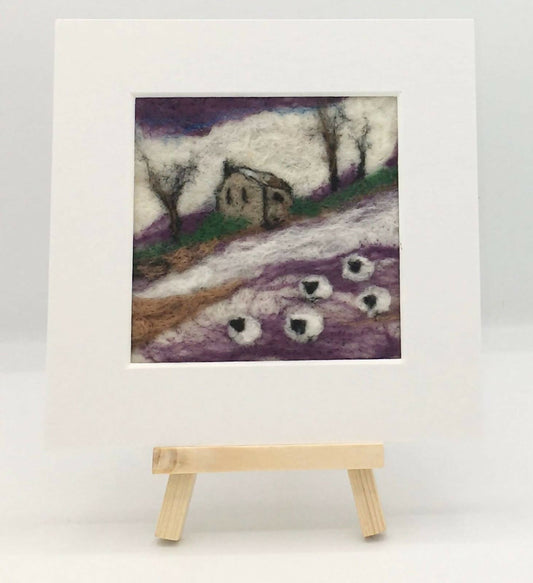 Cottage scene Mini Picture Felting Kit - CraftSource Market: Craft Supplies & Kits