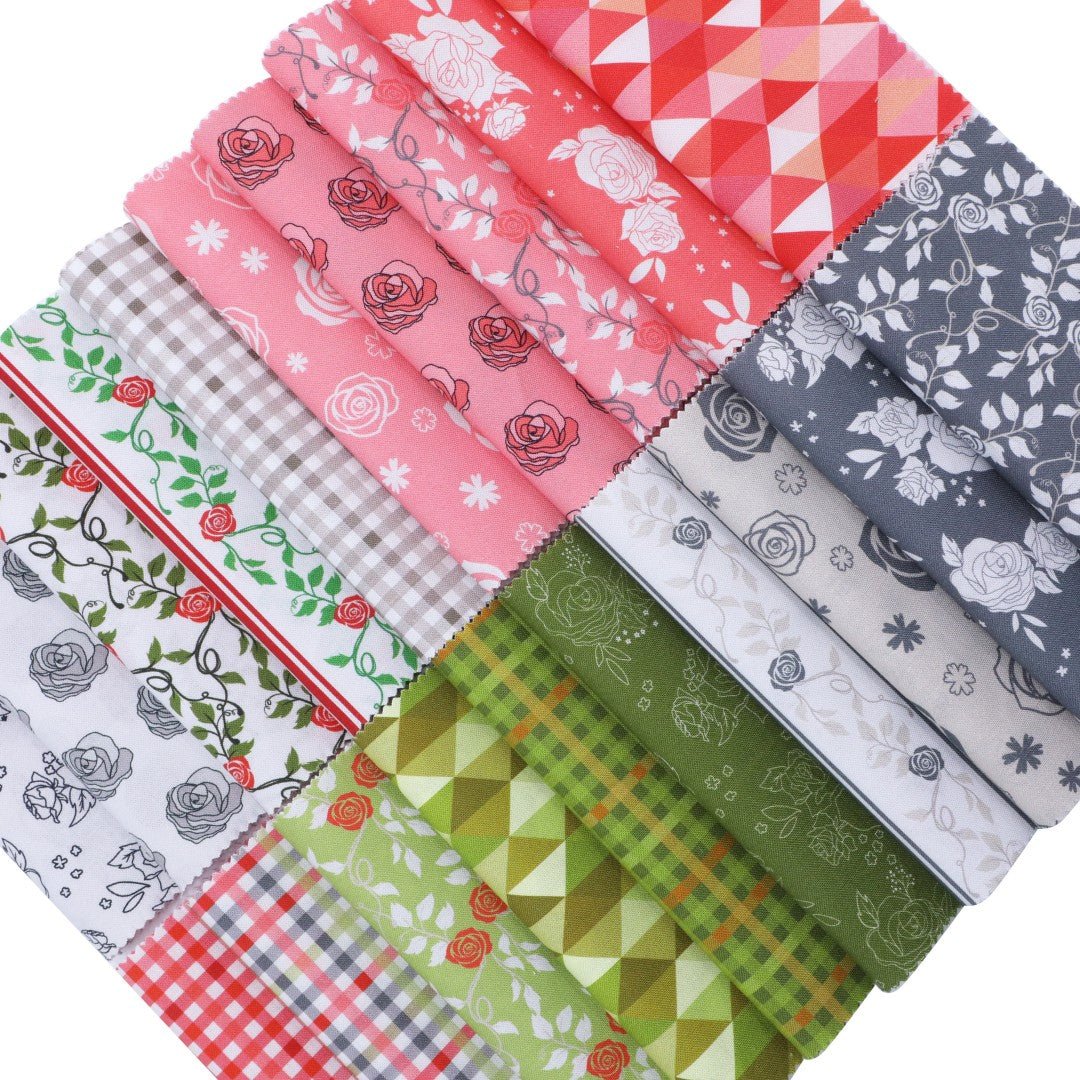 Cotton Fabric: Rose Garden Charm Pack - CraftSource Market: Craft Supplies & Kits Charm Pack