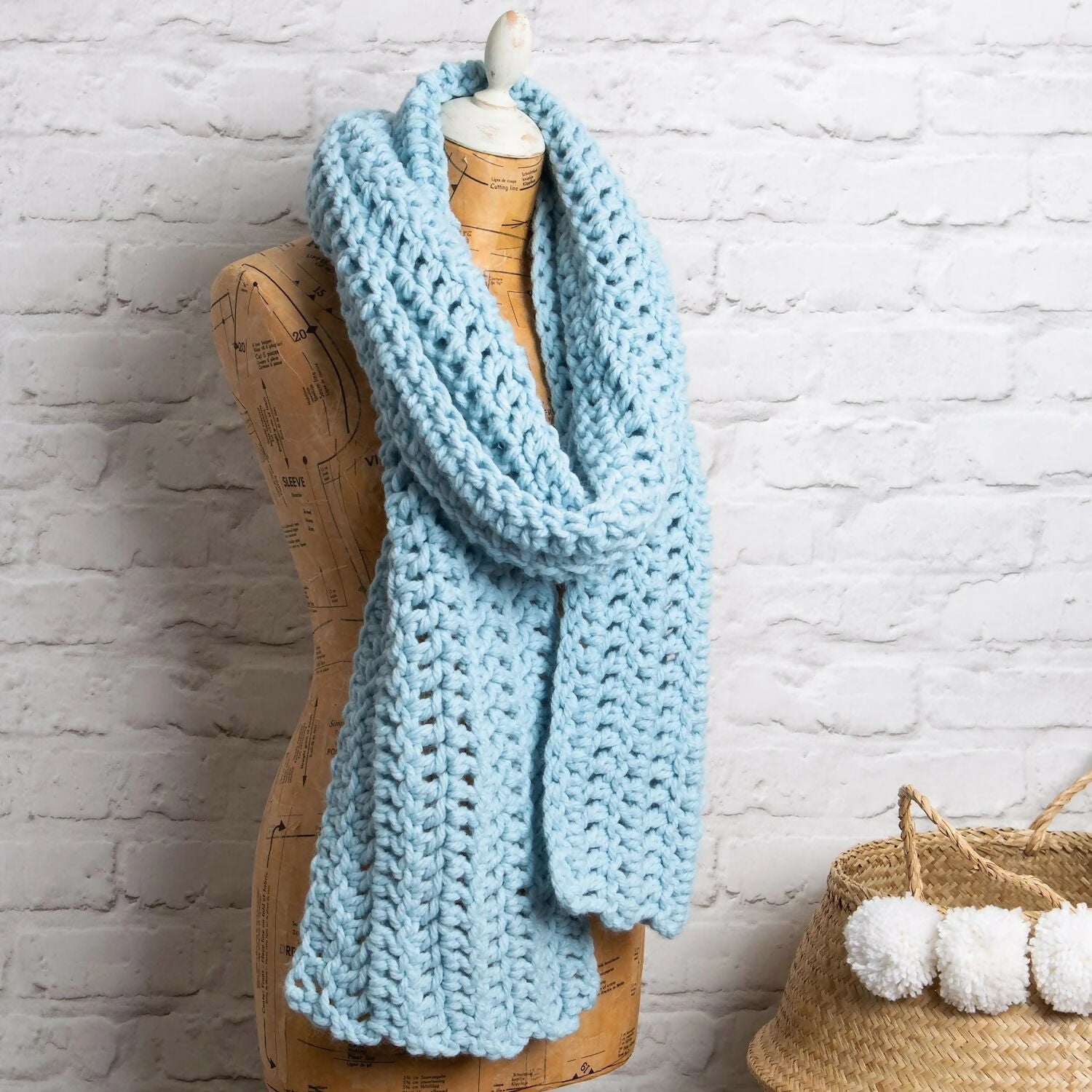 Crochet Kit - Beginner Basics Scarf - CraftSource Market: Craft Supplies & Kits Crochet