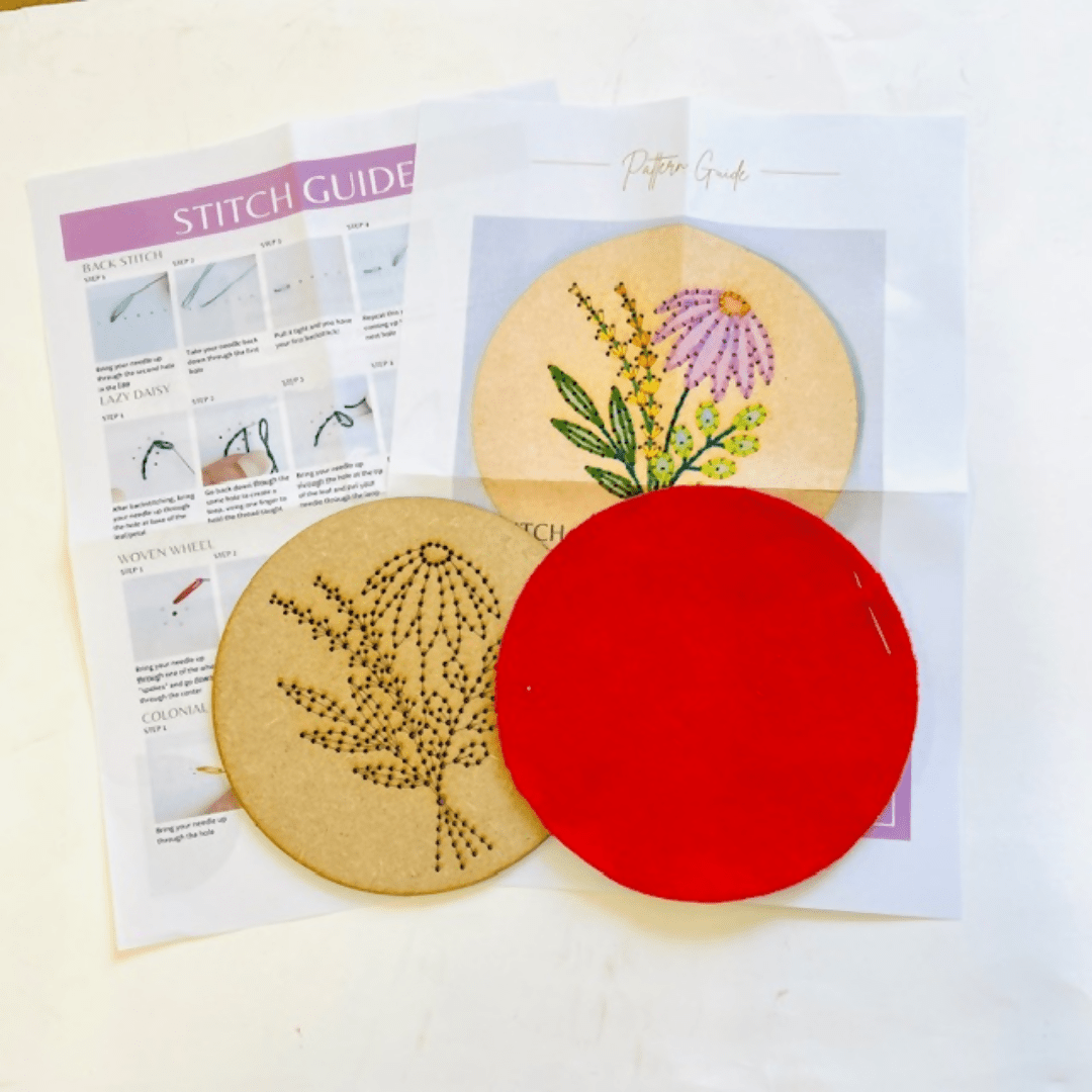 Daisy Bouquet Embroidery Kit - CraftSource Market: Craft Supplies & Kits Embroidery