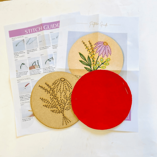Daisy Bouquet Embroidery Kit - CraftSource Market: Craft Supplies & Kits Embroidery