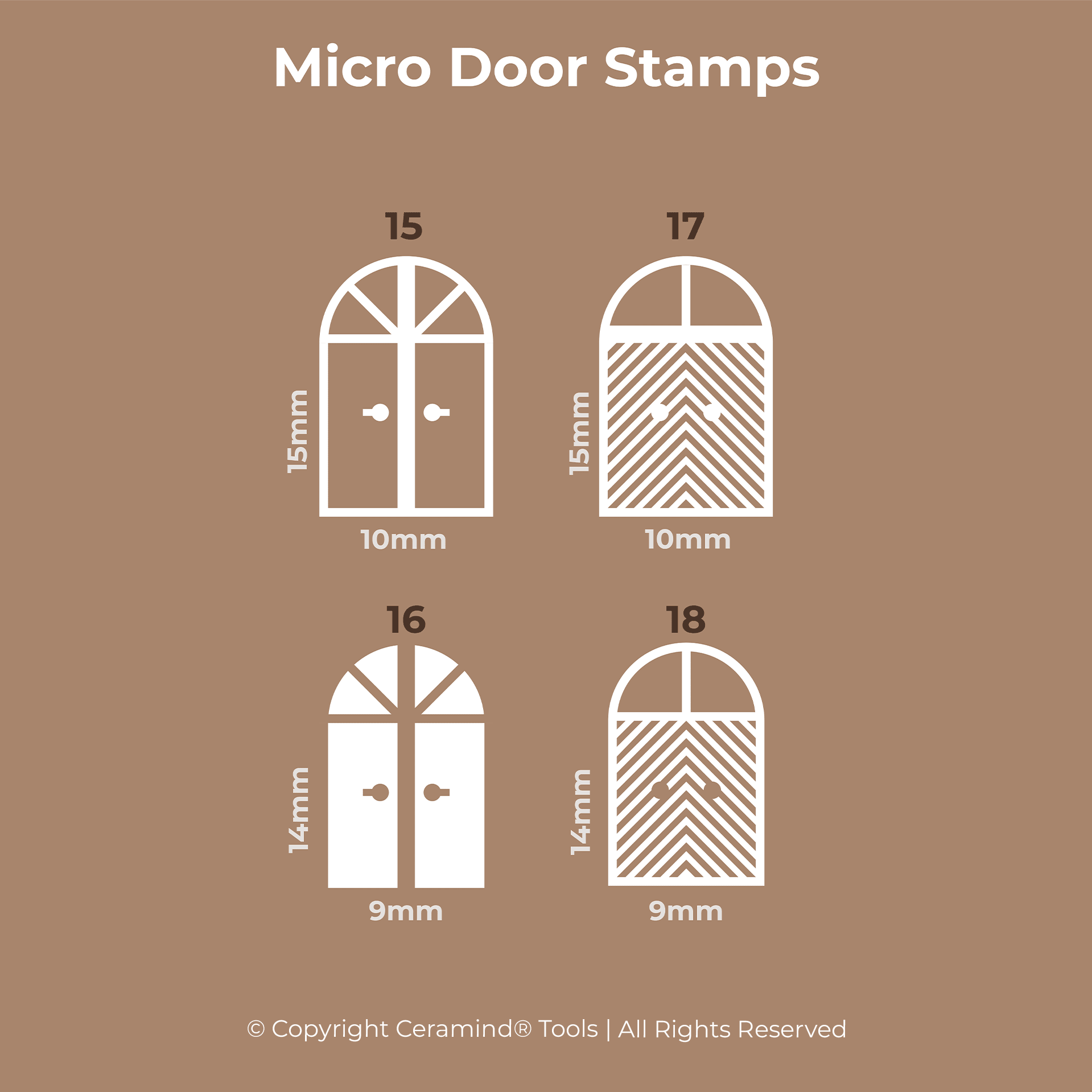 Door Stamp Set of 18 - CraftSource Market: Craft Supplies & Kits Stamps
