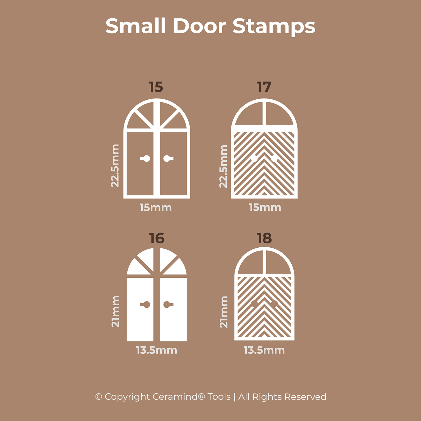Door Stamp Set of 18 - CraftSource Market: Craft Supplies & Kits Stamps