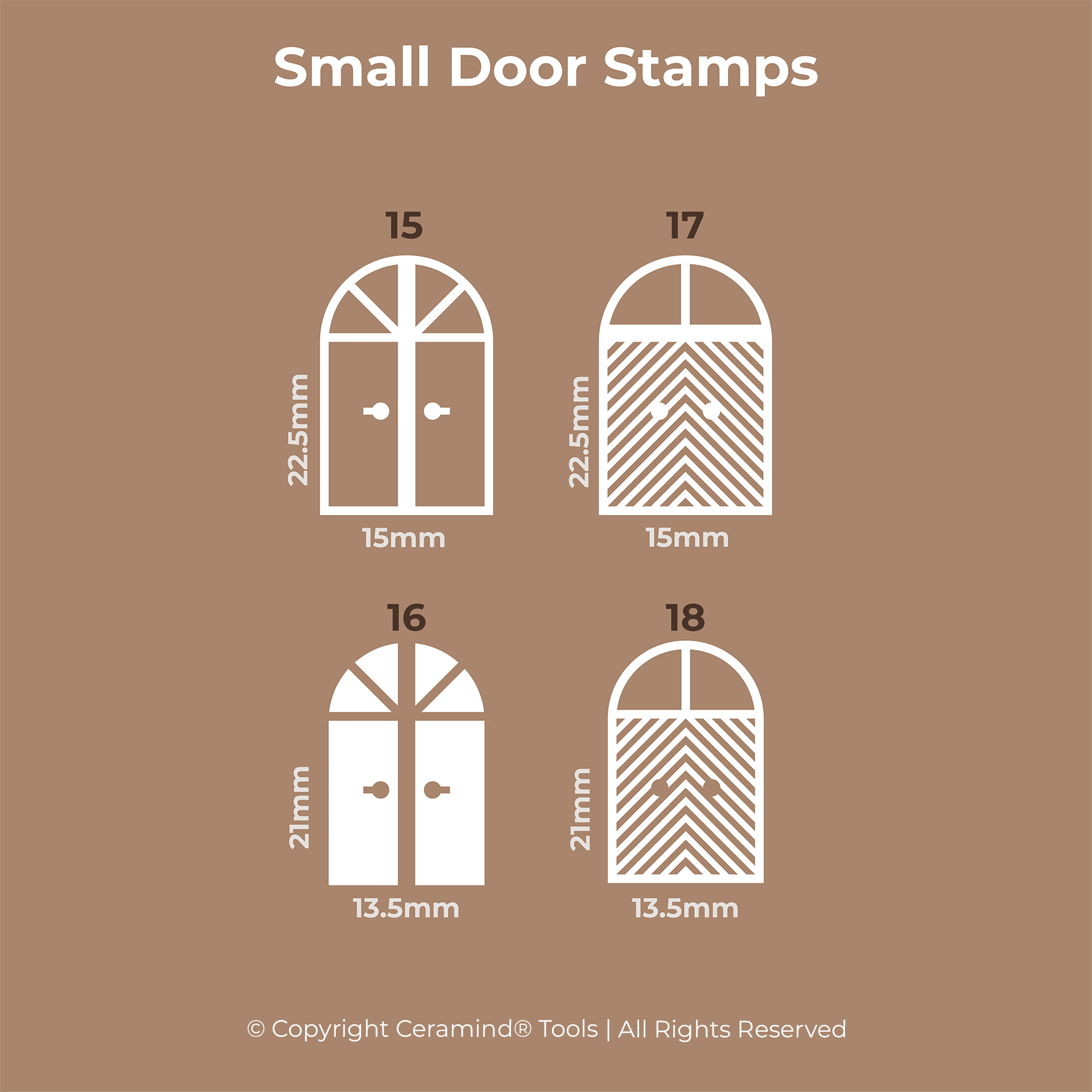 Door Stamp Set of 18 - CraftSource Market: Craft Supplies & Kits Stamps