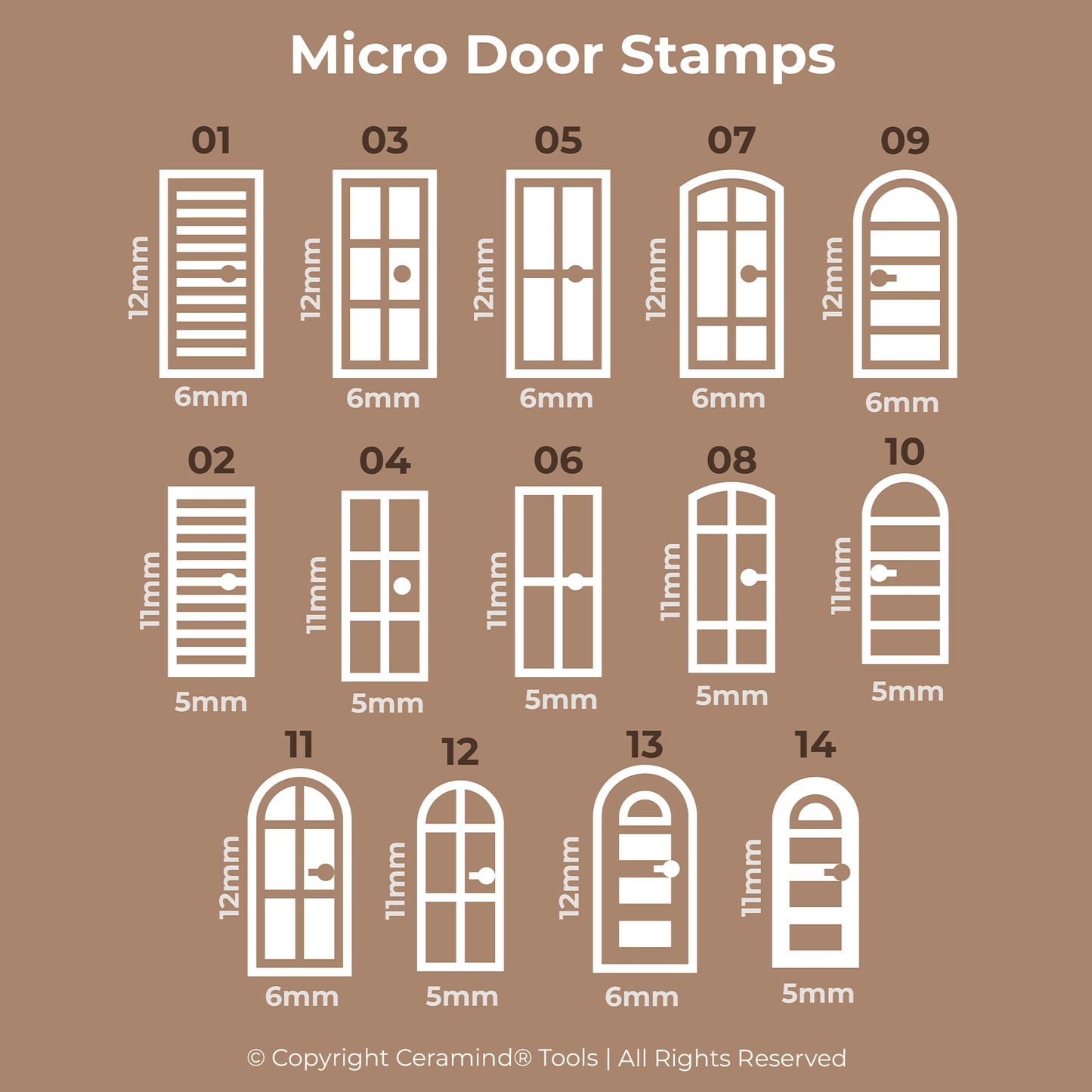 Door Stamp Set of 18 - CraftSource Market: Craft Supplies & Kits Stamps